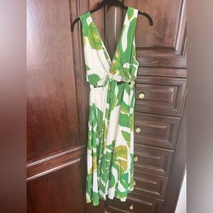 BRAND NEW Farm Rio black and white maxi dress with cutout